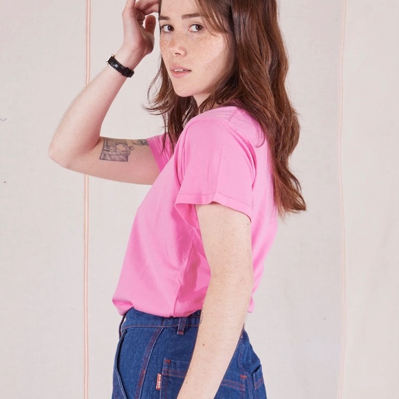 NWOT Big Bud Press The Organic Vintage Tee Bubblegum Pink XXS - Picture 5 of 7